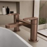 Nuie Cyprus Deck Mounted Brushed Bronze Bath Filler