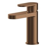 Nuie Binsey Brushed Bronze Mono Basin Mixer with Push Button Waste
