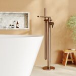 Nuie Cyprus Brushed Bronze Freestanding Bath Shower Mixer