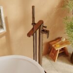 Nuie Cyprus Brushed Bronze Freestanding Bath Shower Mixer