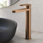 Nuie Binsey Brushed Bronze High Rise Mono Basin Mixer