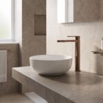 Nuie Cyprus Brushed Bronze High Rise Mono Basin Mixer