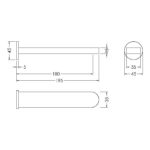 Nuie Binsey Chrome Wall Bath Spout