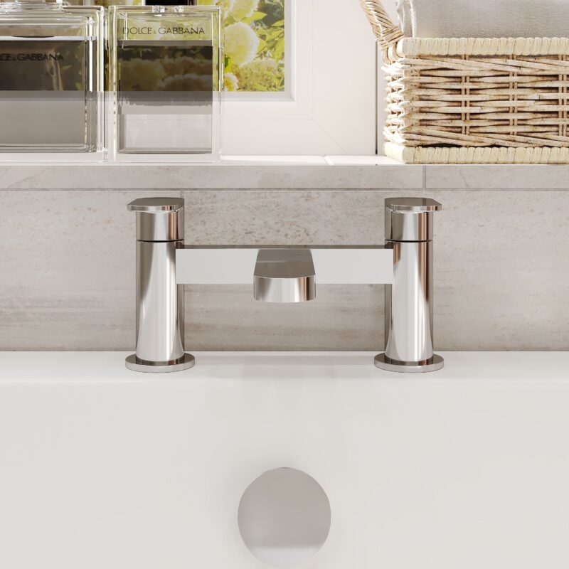 Nuie Binsey Chrome Deck Mounted Bath Filler