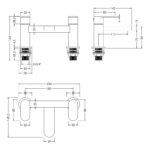 Nuie Binsey Chrome Deck Mounted Bath Filler