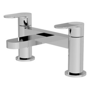 Nuie Cyprus Chrome Deck Mounted Bath Filler