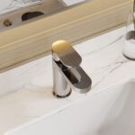 Nuie Cyprus Chrome Fluted Mono Basin Mixer with Push Button Waste