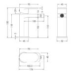 Nuie Binsey Chrome Mono Bidet Mixer & Pop Up Waste