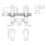 Nuie Binsey Chrome 3/4" Side Valves