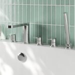 Nuie Binsey Chrome 5 Hole Deck Bath Shower Mixer