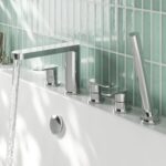 Nuie Binsey Chrome 5 Hole Deck Bath Shower Mixer
