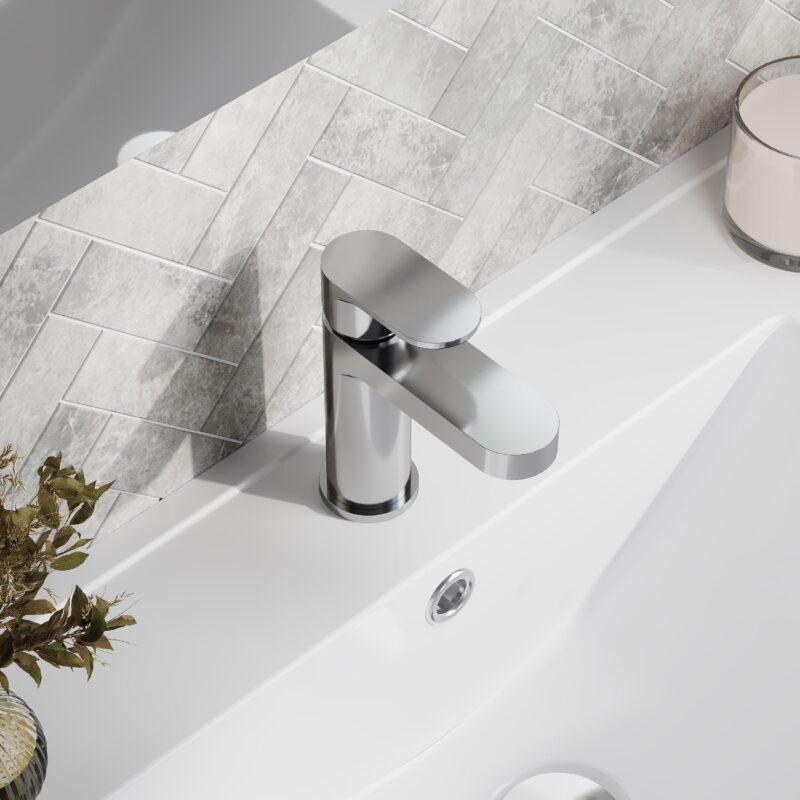 Nuie Binsey Mono Basin Mixer with Push Button Waste