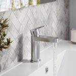 Nuie Binsey Mono Basin Mixer with Push Button Waste