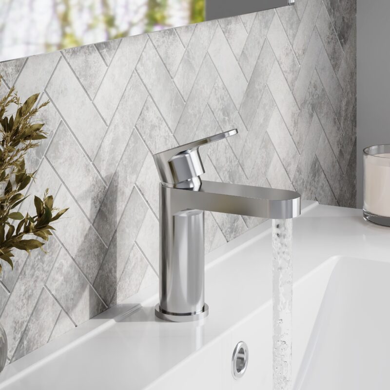 Nuie Binsey Mono Basin Mixer with Push Button Waste