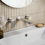 Nuie Binsey Chrome 3 Hole Wall Basin Mixer