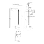Nuie Binsey Chrome Freestanding Bath Shower Mixer