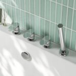 Nuie Binsey Chrome 4 Hole Deck Bath Shower Mixer No Spout