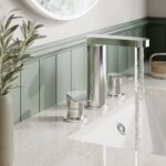 Nuie Binsey Chrome 3 Hole Deck Basin Mixer with Pop Up Waste