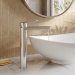Nuie Cyprus Chrome High Rise Mono Basin Mixer