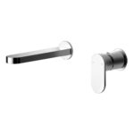 Nuie Binsey Chrome 2 Hole Wall Basin Mixer