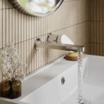 Nuie Binsey Chrome 2 Hole Wall Basin Mixer
