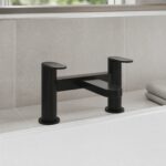 Nuie Binsey Matt Black Deck Mounted Bath Filler