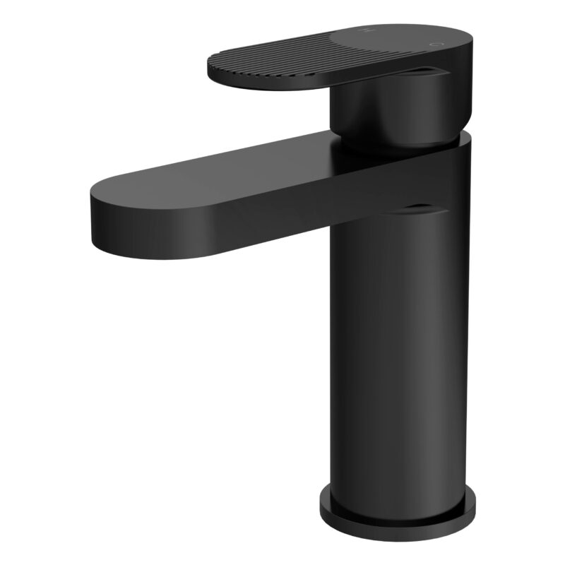 Nuie Cyprus Matt Black Mono Basin Mixer with Push Button Waste Nuie Cyprus Matt Black Mono Basin Mixer with Push Button Waste