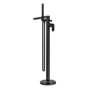 Nuie Cyprus Freestanding Matt Black Bath Shower Mixer