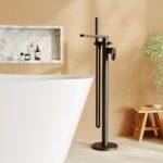 Nuie Cyprus Freestanding Matt Black Bath Shower Mixer