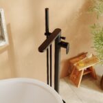 Nuie Cyprus Freestanding Matt Black Bath Shower Mixer