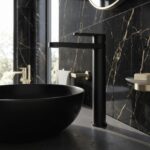 Nuie Binsey Matt Black High Rise Mono Basin Mixer