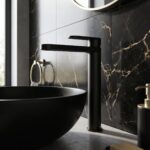 Nuie Binsey Matt Black High Rise Mono Basin Mixer