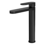 Nuie Cyprus Matt Black High Rise Mono Basin Mixer