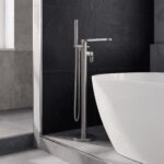 Nuie Binsey Brushed Pewter Freestanding Bath Shower Mixer