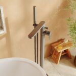 Nuie Cyprus Brushed Pewter Freestanding Bath Shower Mixer