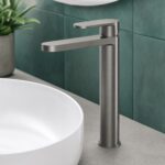 Nuie Binsey Brushed Pewter High Rise Mono Basin Mixer