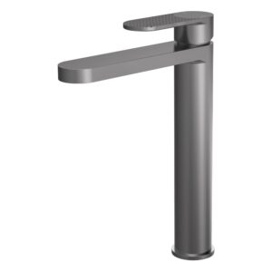 Nuie Cyprus Brushed Pewter High Rise Mono Basin Mixer