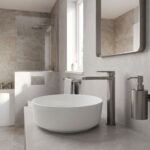 Nuie Cyprus Brushed Pewter High Rise Mono Basin Mixer