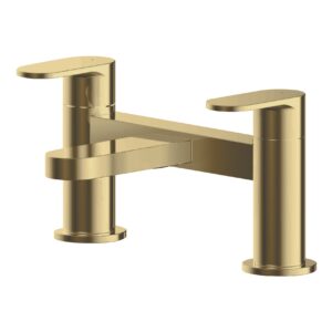 Nuie Binsey Brushed Brass Deck Mounted Bath Filler