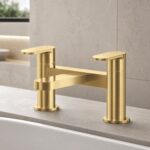 Nuie Binsey Brushed Brass Deck Mounted Bath Filler