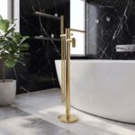 Nuie Binsey Brushed Brass Freestanding Bath Shower Mixer