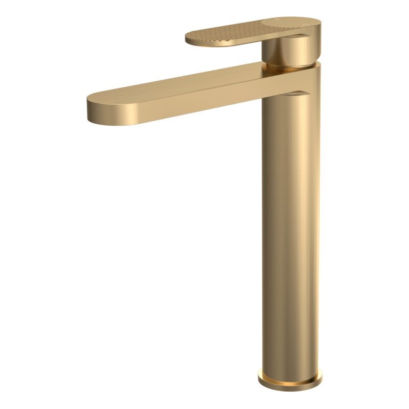 Nuie Cyprus Brushed Brass High Rise Mono Basin Mixer Nuie Cyprus Brushed Brass High Rise Mono Basin Mixer