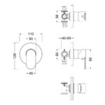 Nuie Binsey Chrome Manual Shower Valve