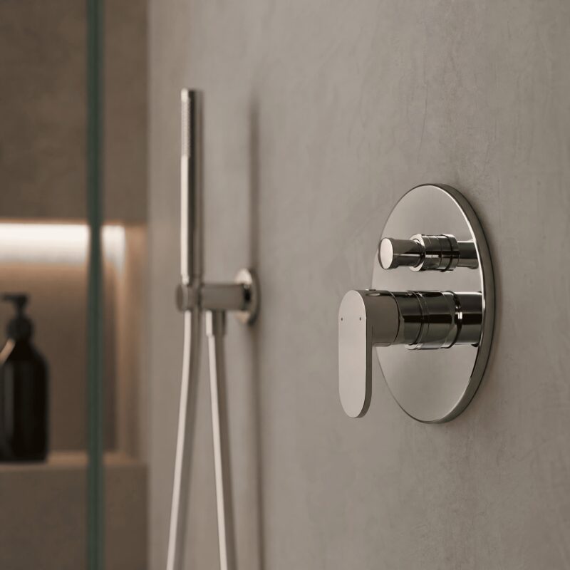 Nuie Binsey Chrome Single Lever Manual Shower Valve with Diverter