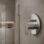 Nuie Binsey Chrome Single Lever Manual Shower Valve with Diverter