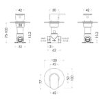Nuie Binsey Chrome Concealed Stop Tap