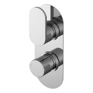Nuie Binsey Chrome Twin Thermostatic Shower Valve
