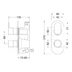 Nuie Binsey Chrome Twin Thermostatic Shower Valve