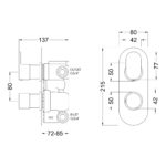 Nuie Binsey Chrome Twin Thermostatic Shower Valve with Diverter