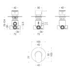 Nuie Binsey Chrome Concealed 2-3-4 Way Diverter